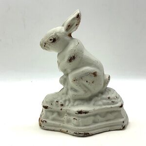 Door stop Castiron Rabbit  4"  vintage